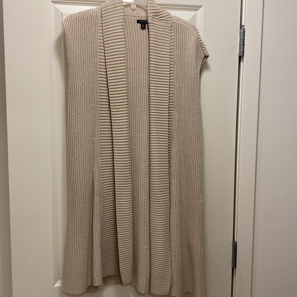 Ann Taylor Long Tan Sweater Medium - Picture 2 of 6